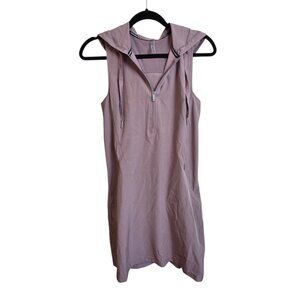 Calvin Klein Performance Dress Womens XS Purple Hooded Sleeveless Zip Pockets